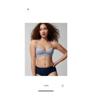 NWT Soma Bra Enbliss Wireless bra blurred Graphite 34DDD